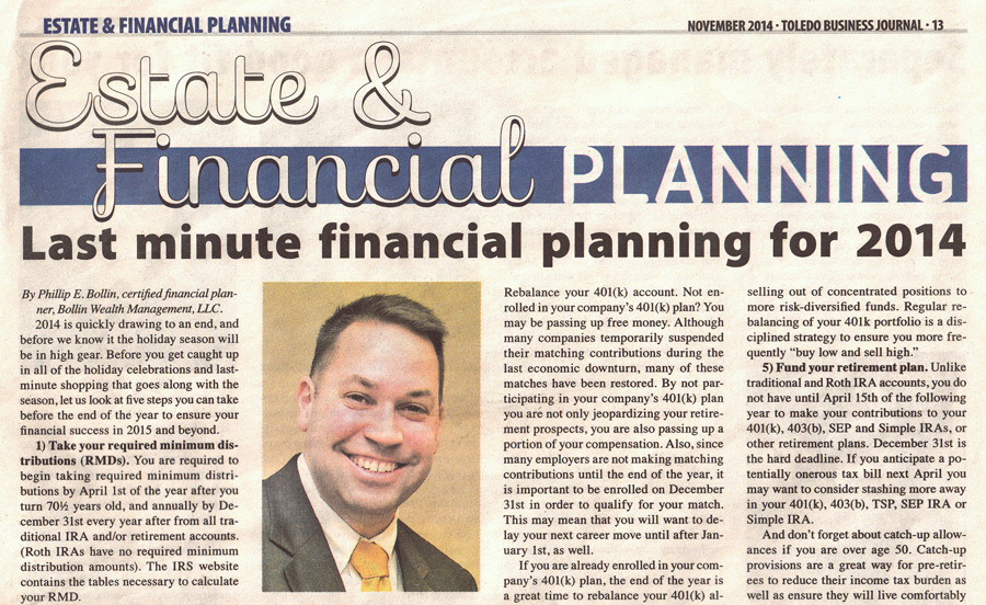 Last Minute Financial Planning for 2014